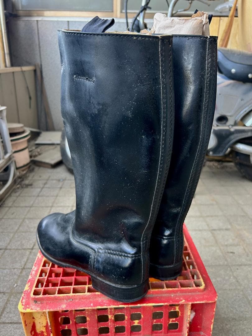 NVA 東ドイツ軍将校用 ビンテージ ロングブーツ　WW2ドイツ軍・日本軍代用に