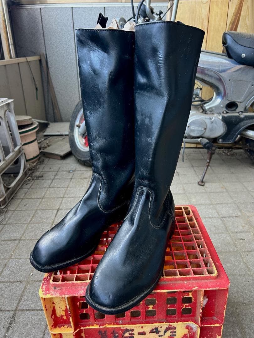 NVA 東ドイツ軍将校用 ビンテージ ロングブーツ　WW2ドイツ軍・日本軍代用に