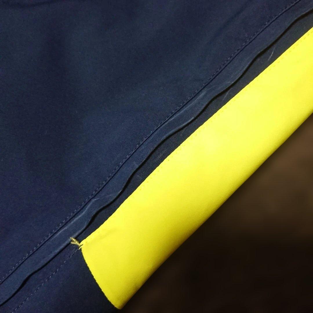 送料無料【FABLICE】訳有り 紺×黄スキーウェア上下まとめ S/S