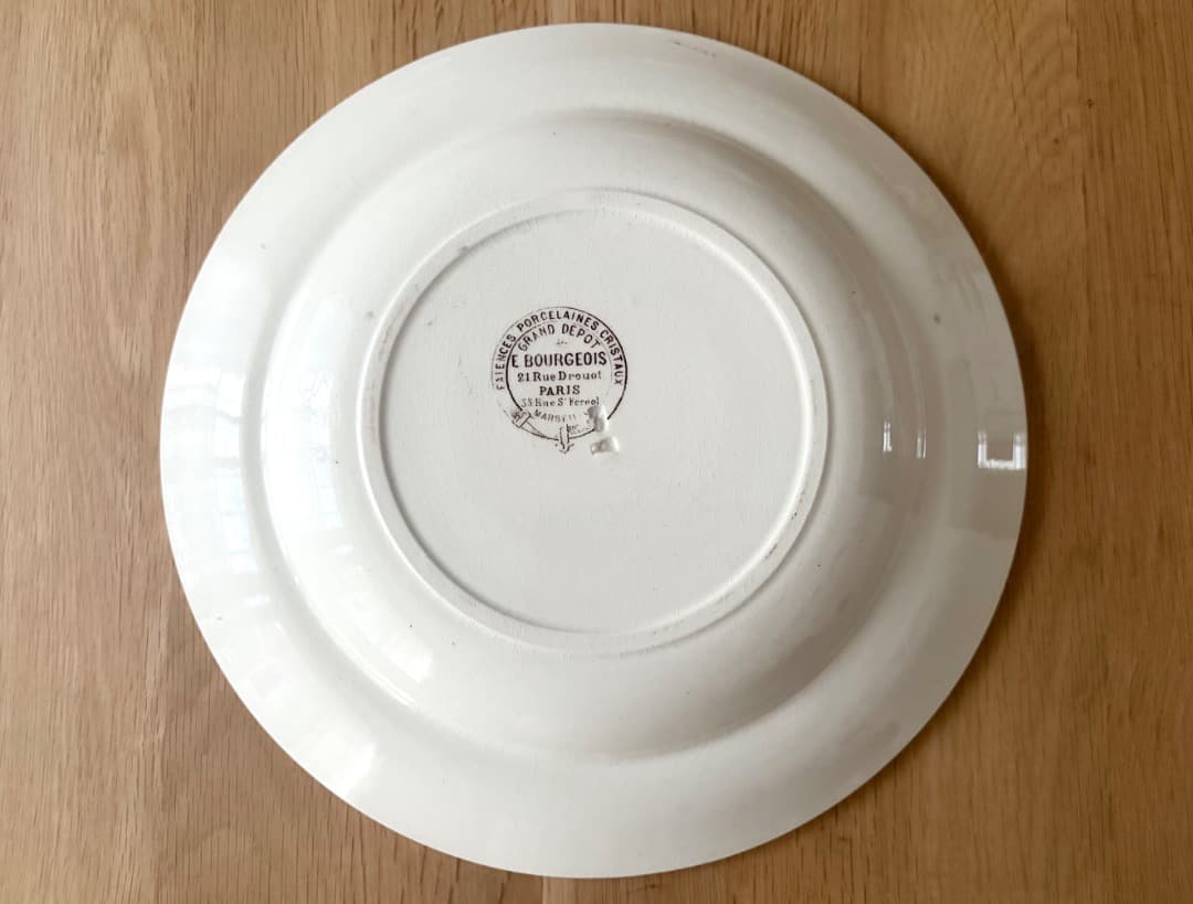 専用　フランスアンティーク プレート ２枚　美品　エミール・ブルジョワ