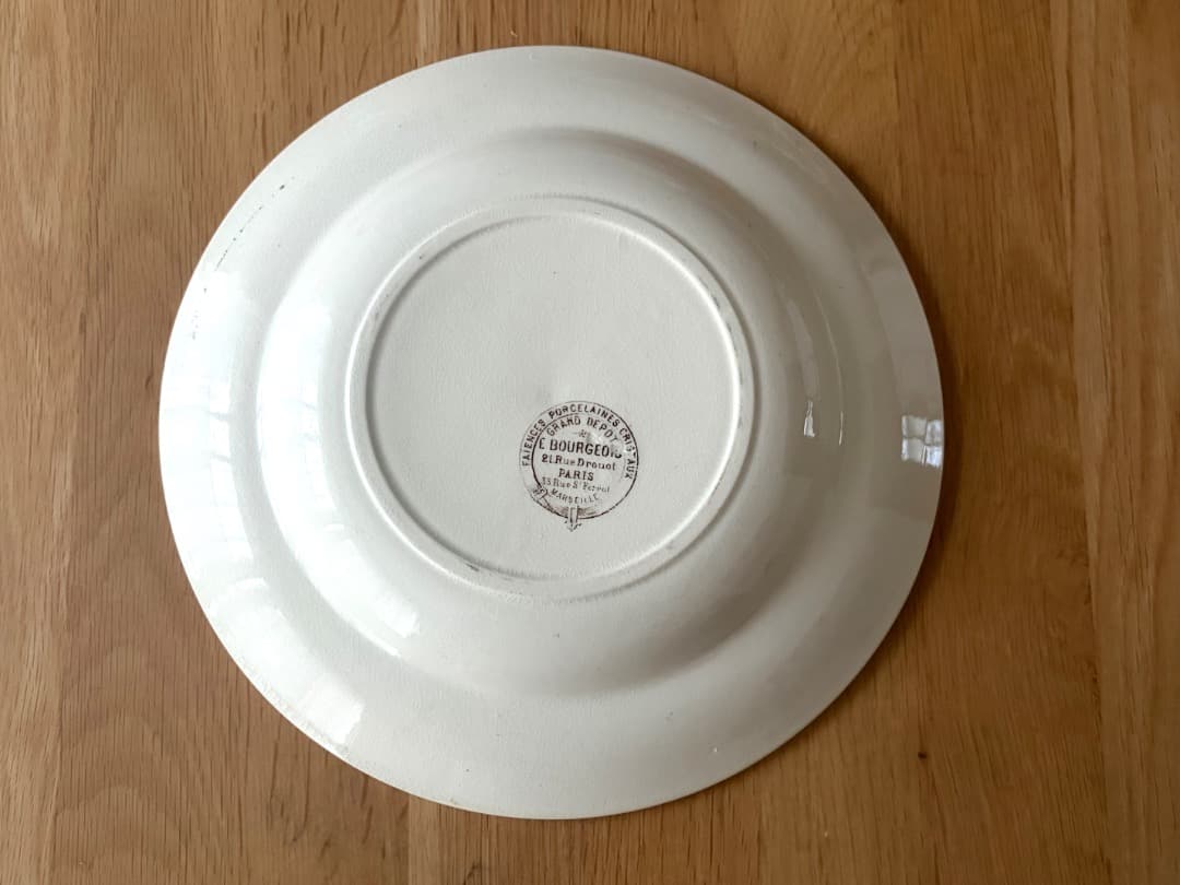 専用　フランスアンティーク プレート ２枚　美品　エミール・ブルジョワ