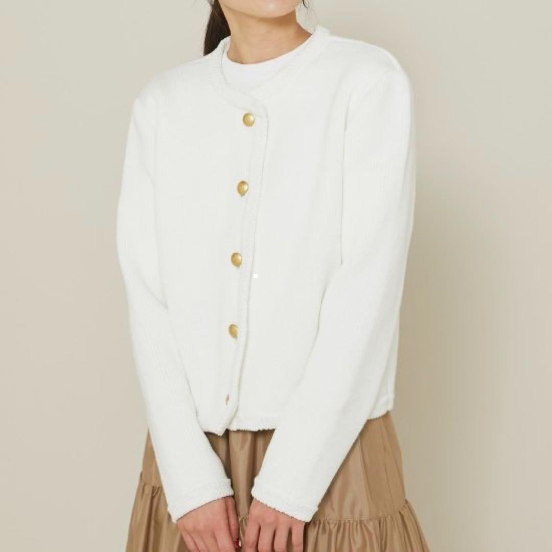 SEVEN TEN セブンテン ニット ジャケット 鹿の子 エンブレムボタン