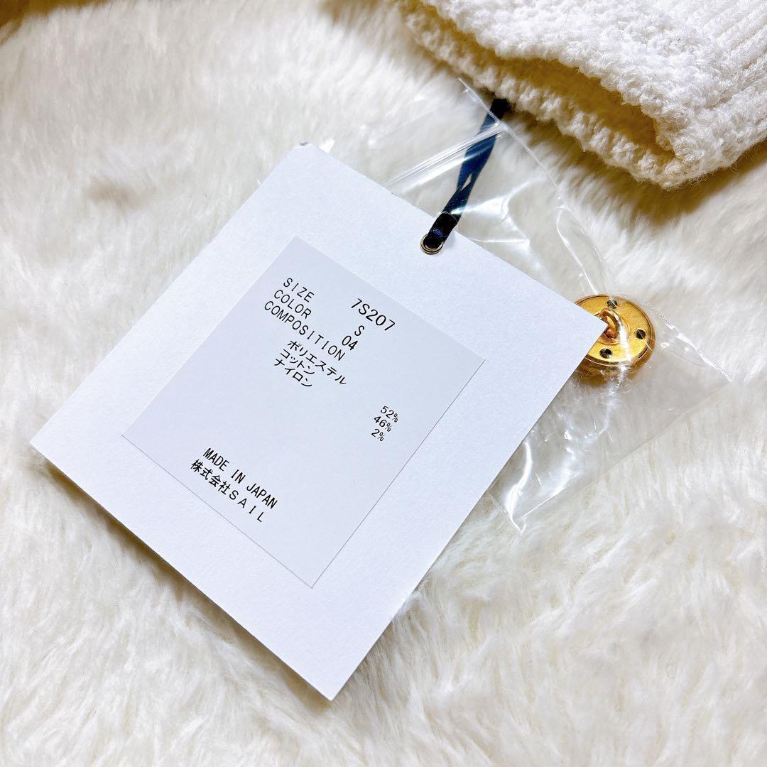 SEVEN TEN セブンテン ニット ジャケット 鹿の子 エンブレムボタン