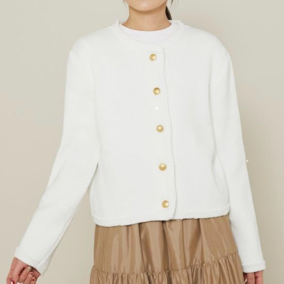 SEVEN TEN セブンテン ニット ジャケット 鹿の子 エンブレムボタン