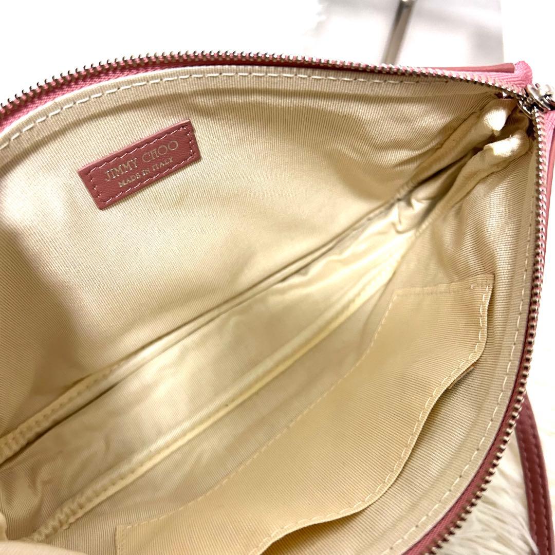 美品　ギャランティカード付き　jimmy choo レザー　アクセサリーポーチ