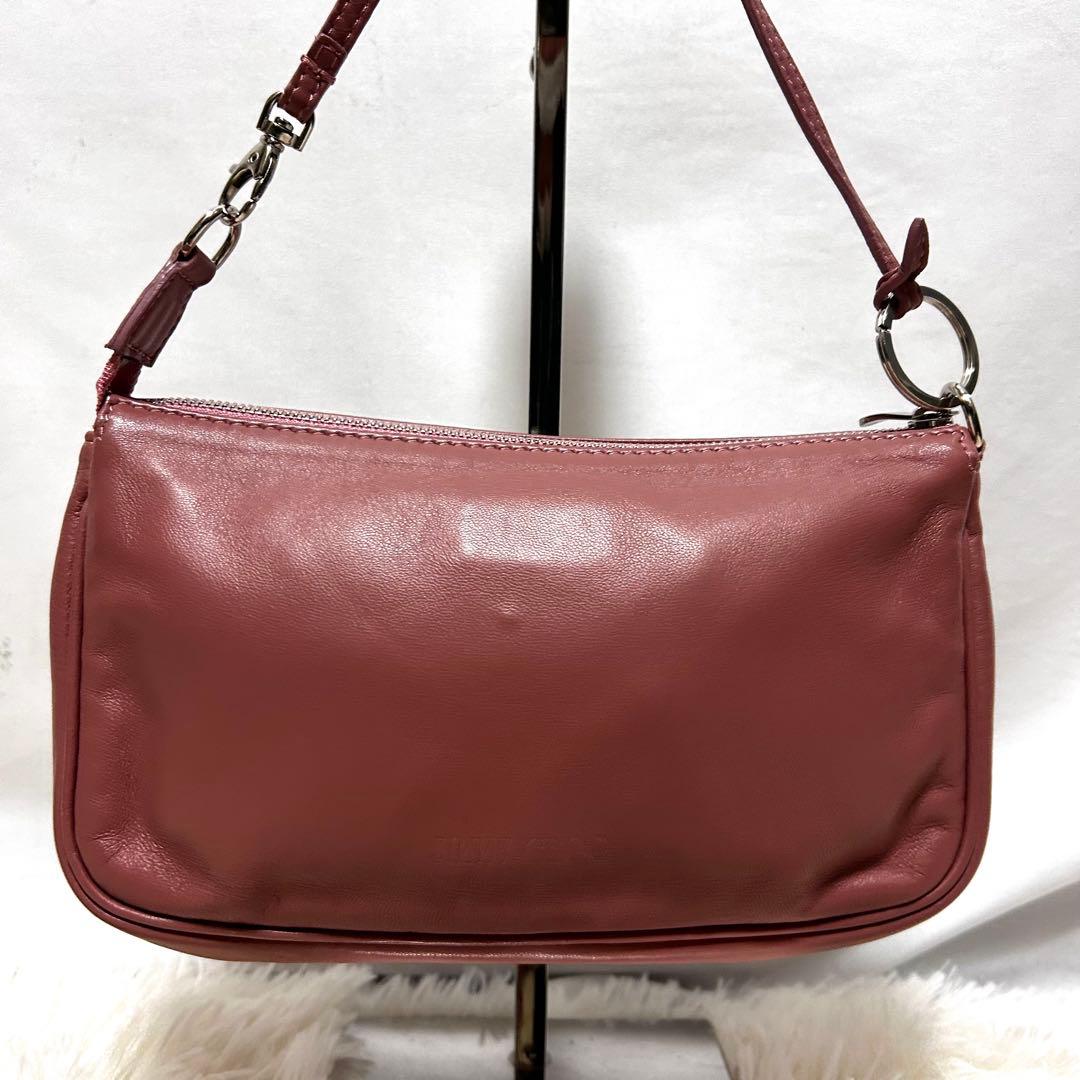 美品　ギャランティカード付き　jimmy choo レザー　アクセサリーポーチ