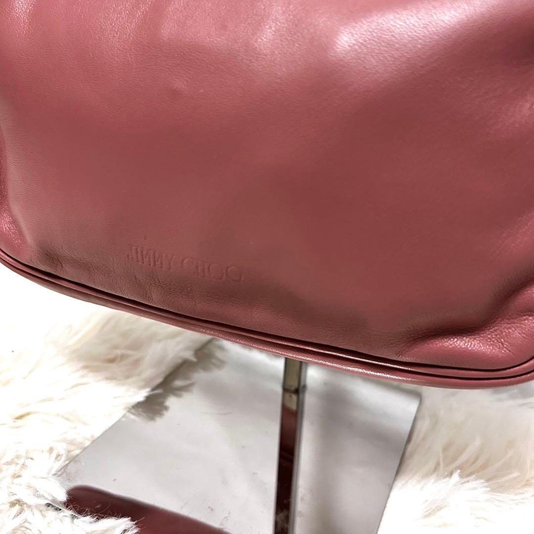 美品　ギャランティカード付き　jimmy choo レザー　アクセサリーポーチ