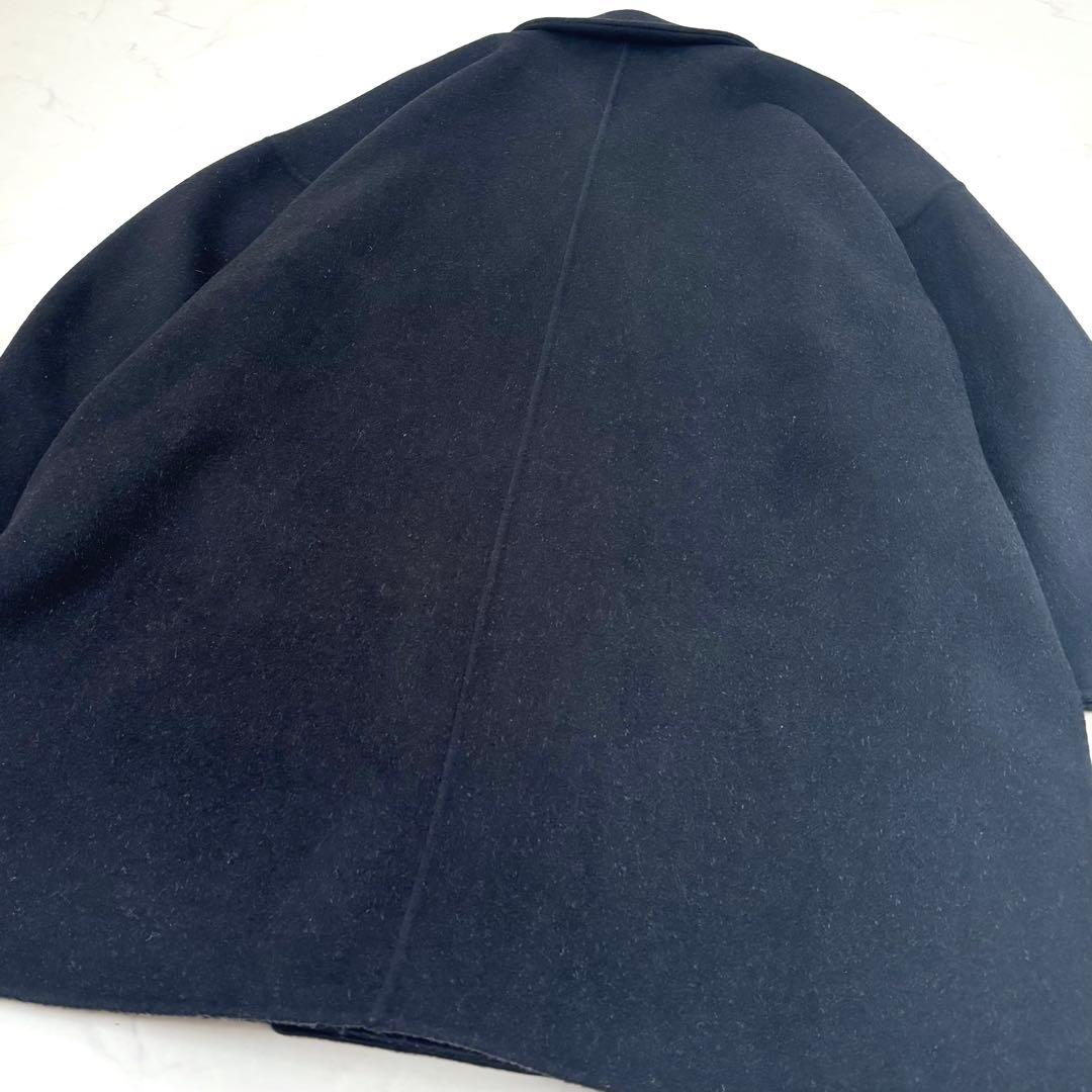 【美品 23AW】エンフォルド WOOL COAT ウール リバーコート 黒 S