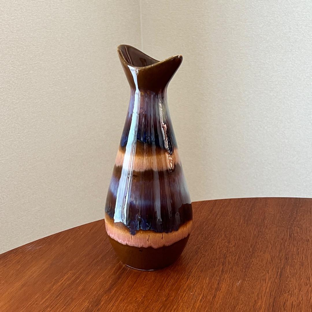 60年代　ドイツ陶器　花瓶　フラワーベース　ラバ　ミッドセンチュリー　北欧