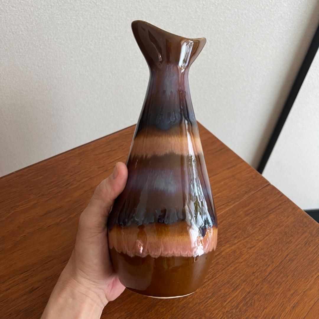 60年代　ドイツ陶器　花瓶　フラワーベース　ラバ　ミッドセンチュリー　北欧