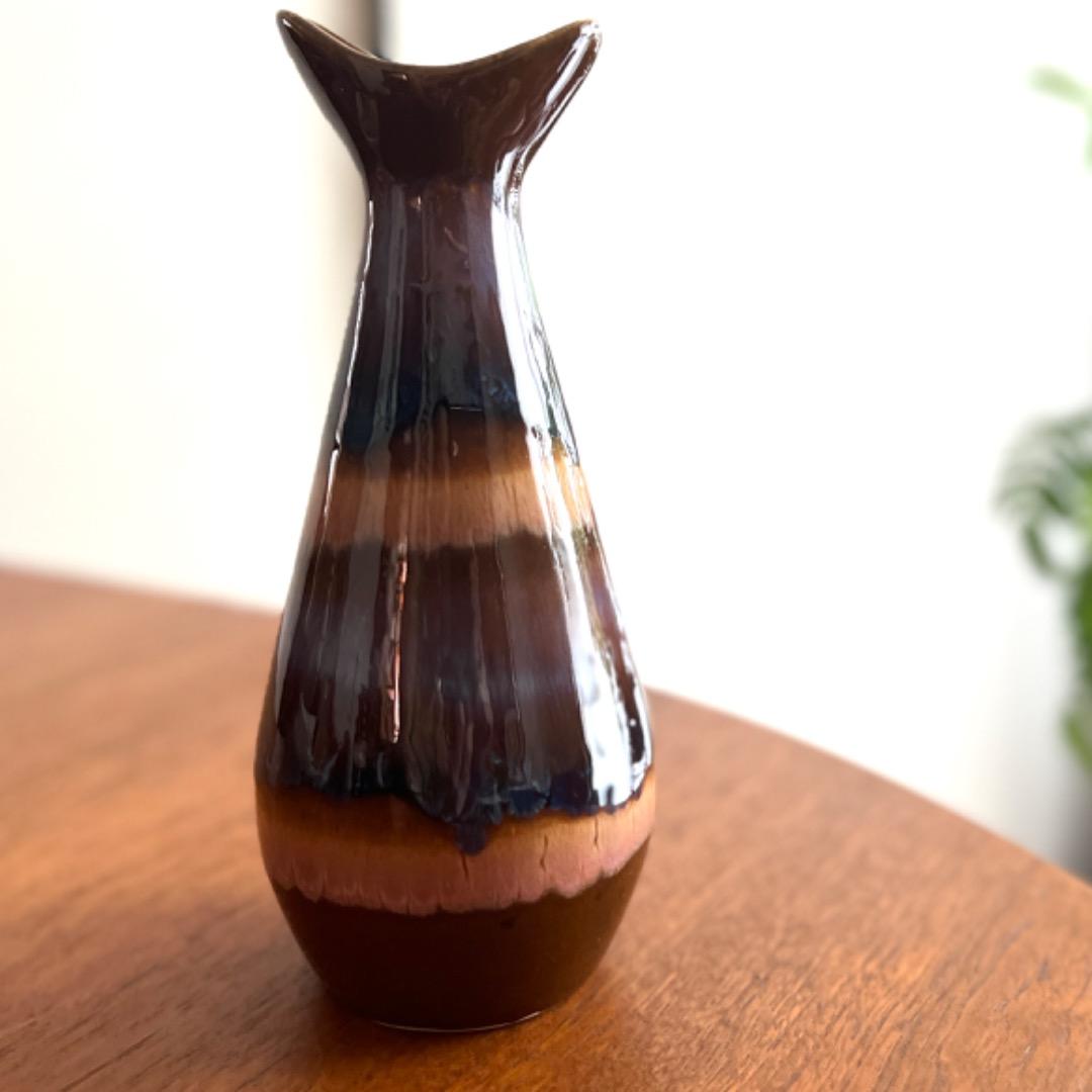60年代　ドイツ陶器　花瓶　フラワーベース　ラバ　ミッドセンチュリー　北欧