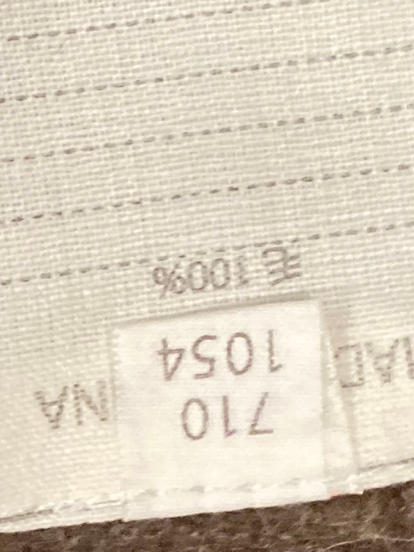 45R ウール ダブルブレストピーコート ブラウン