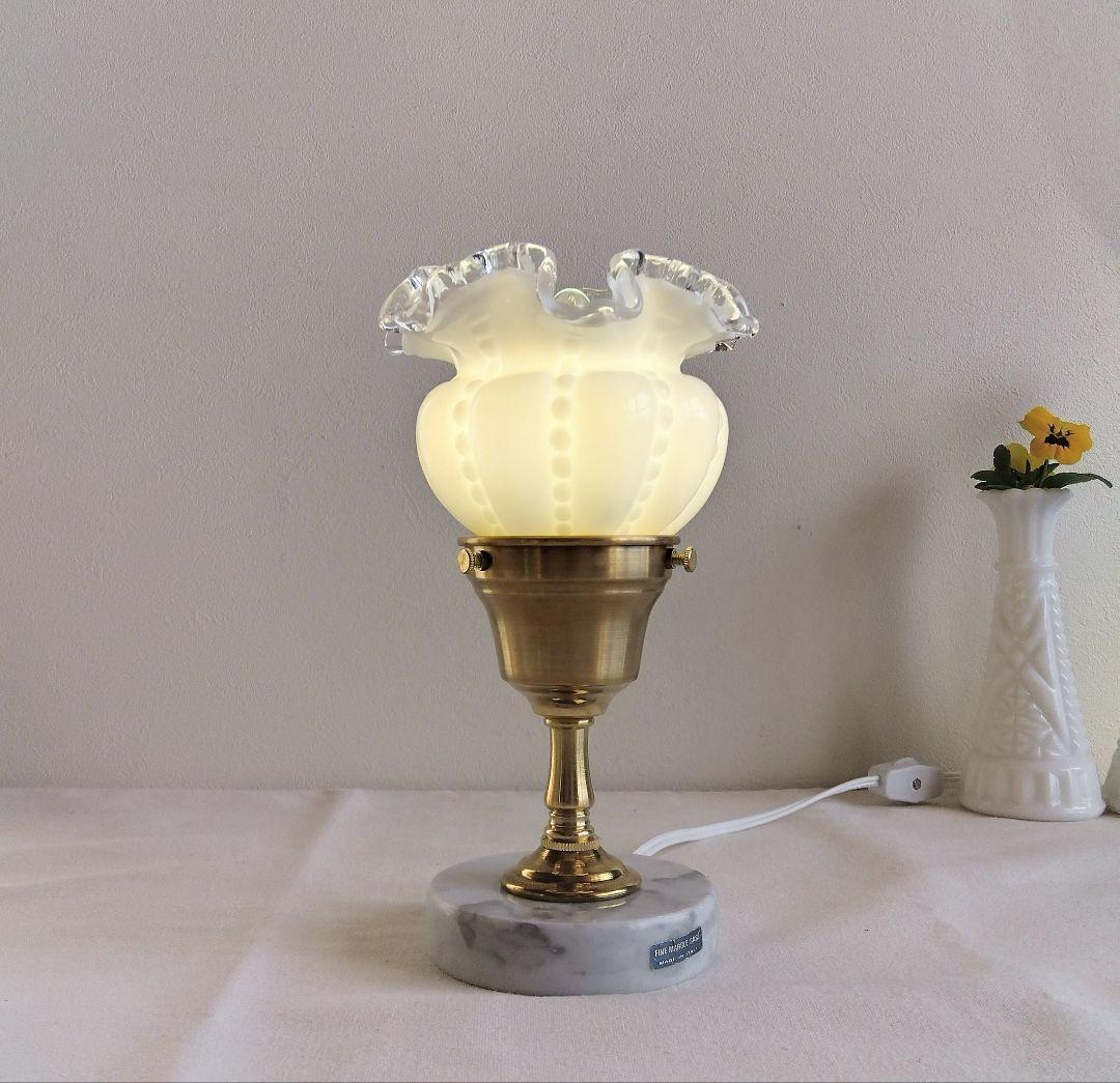 フェントン☆シルバークレスト ラッフルシェードランプ