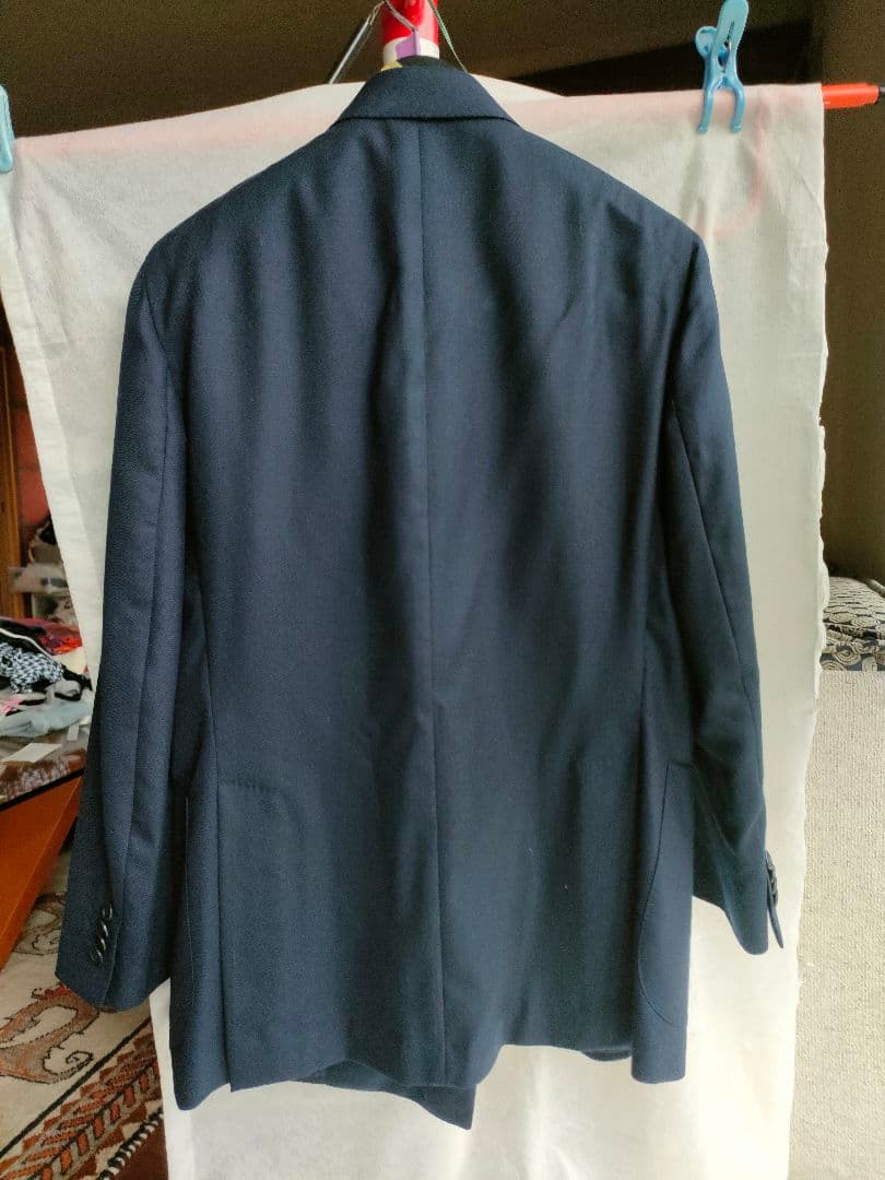 DePetrilloカシミヤネイビー ダブルブレスト テーラードジャケット