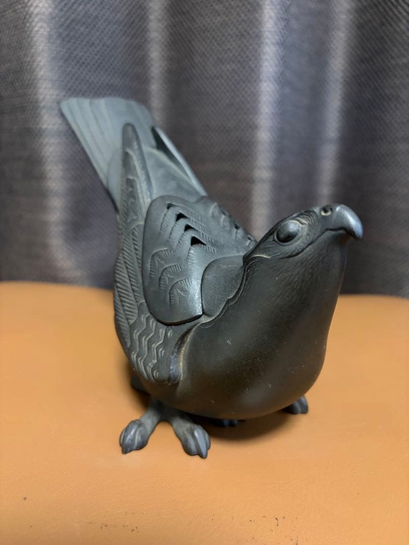 二橋美衡 作 皇太子誕生記念　鷹　香炉　銅製