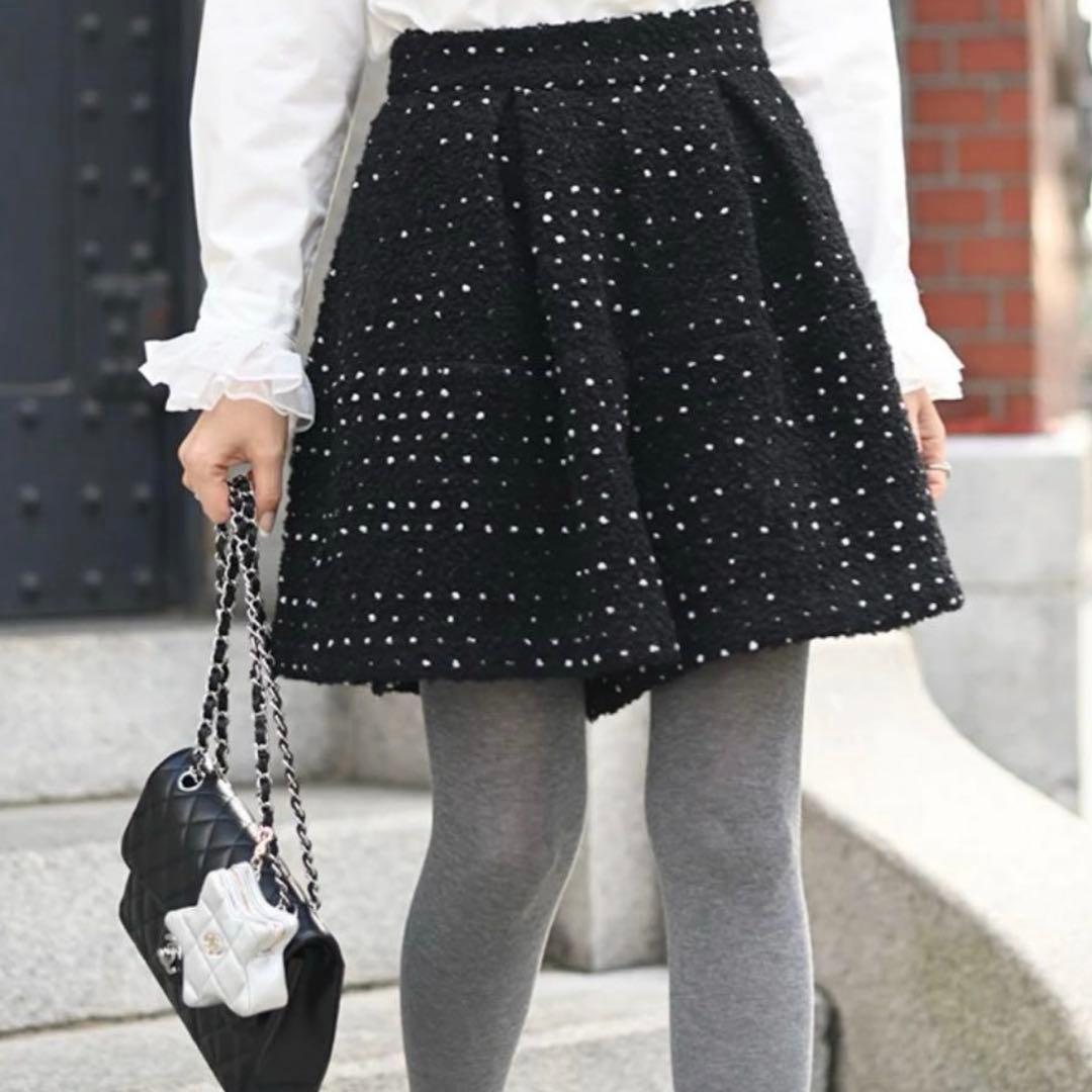 ドットツイードタックショートパンツ TRÈFLE 新作