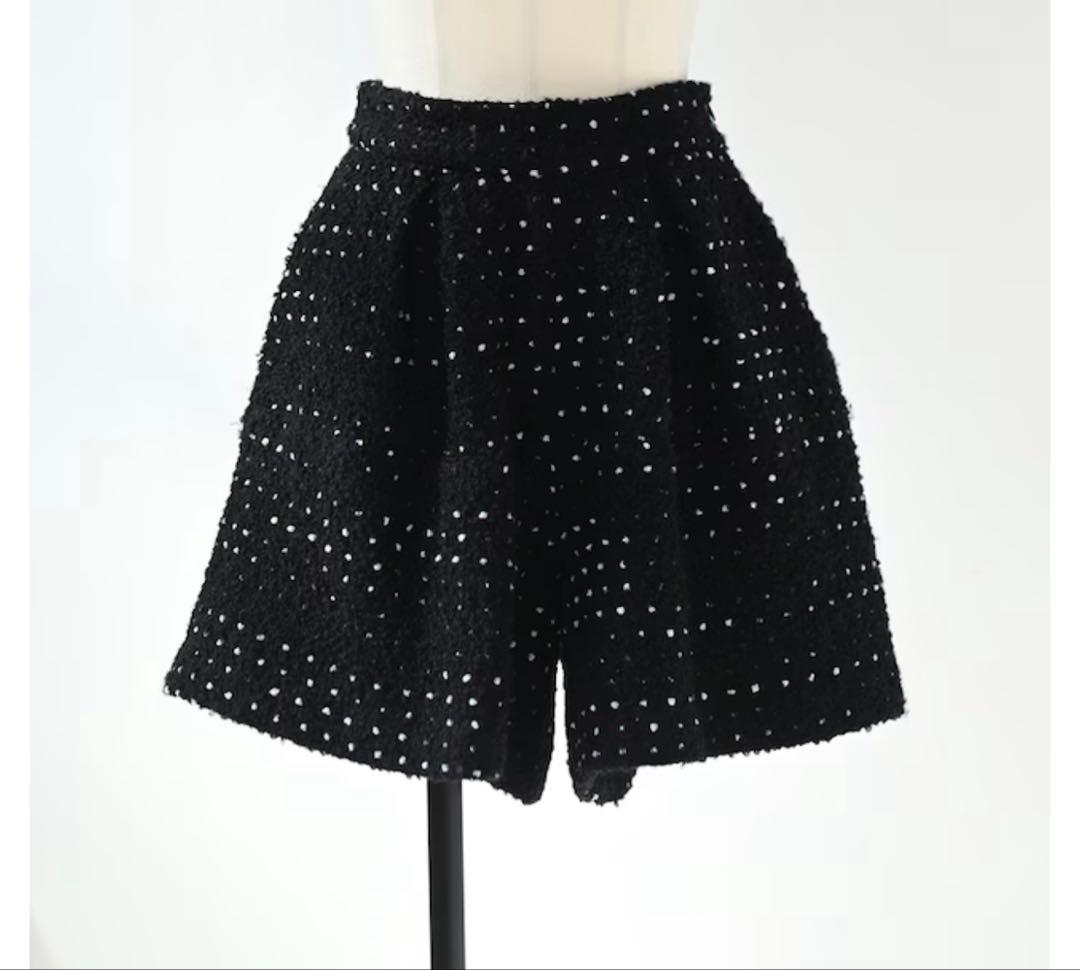 ドットツイードタックショートパンツ TRÈFLE 新作