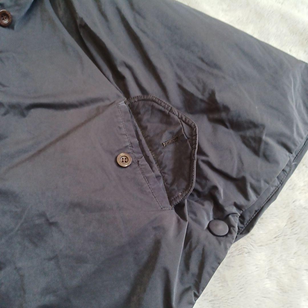 TATRAS　 ネイビー 　ダウンケープ　ポンチョファ―付き