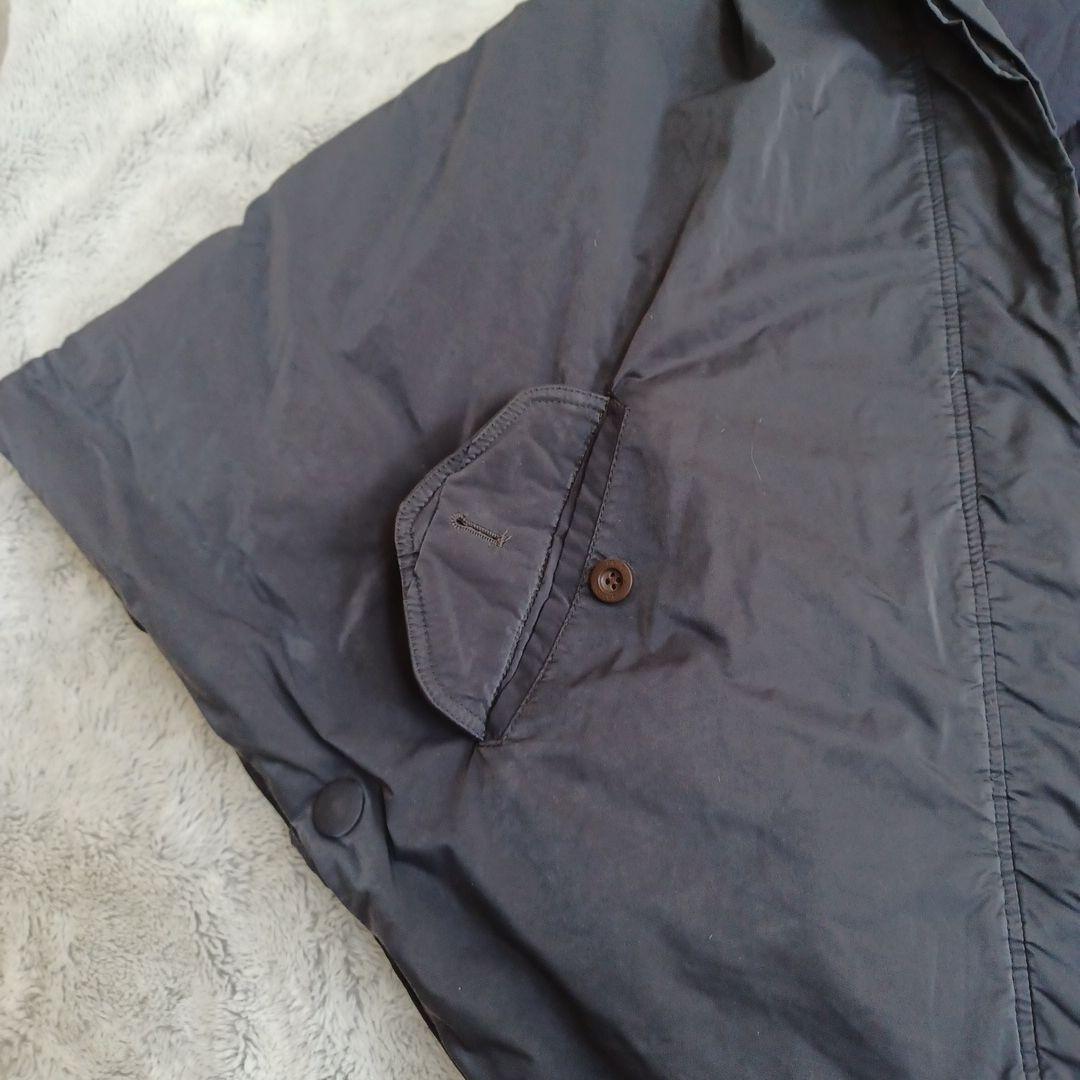 TATRAS　 ネイビー 　ダウンケープ　ポンチョファ―付き