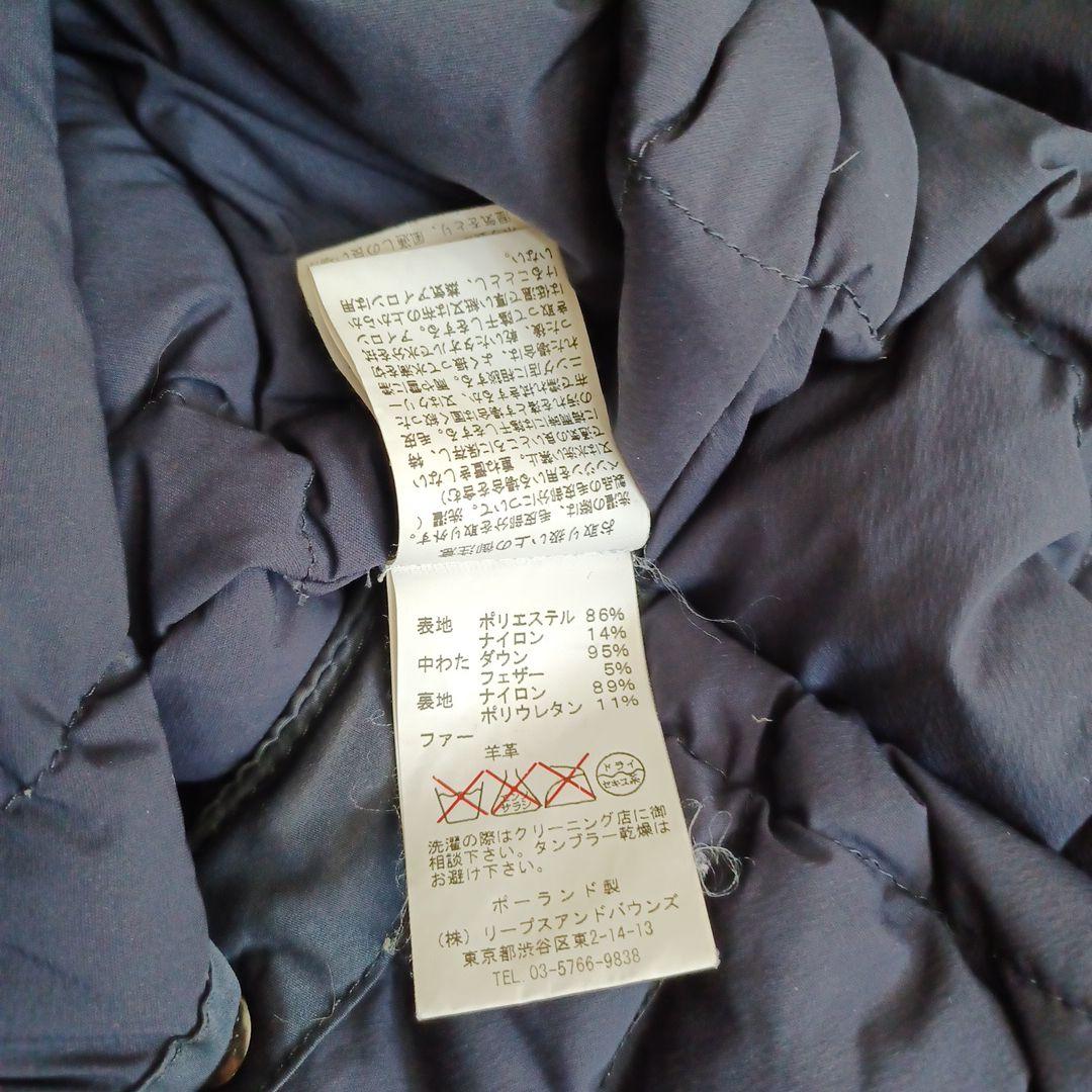 TATRAS　 ネイビー 　ダウンケープ　ポンチョファ―付き