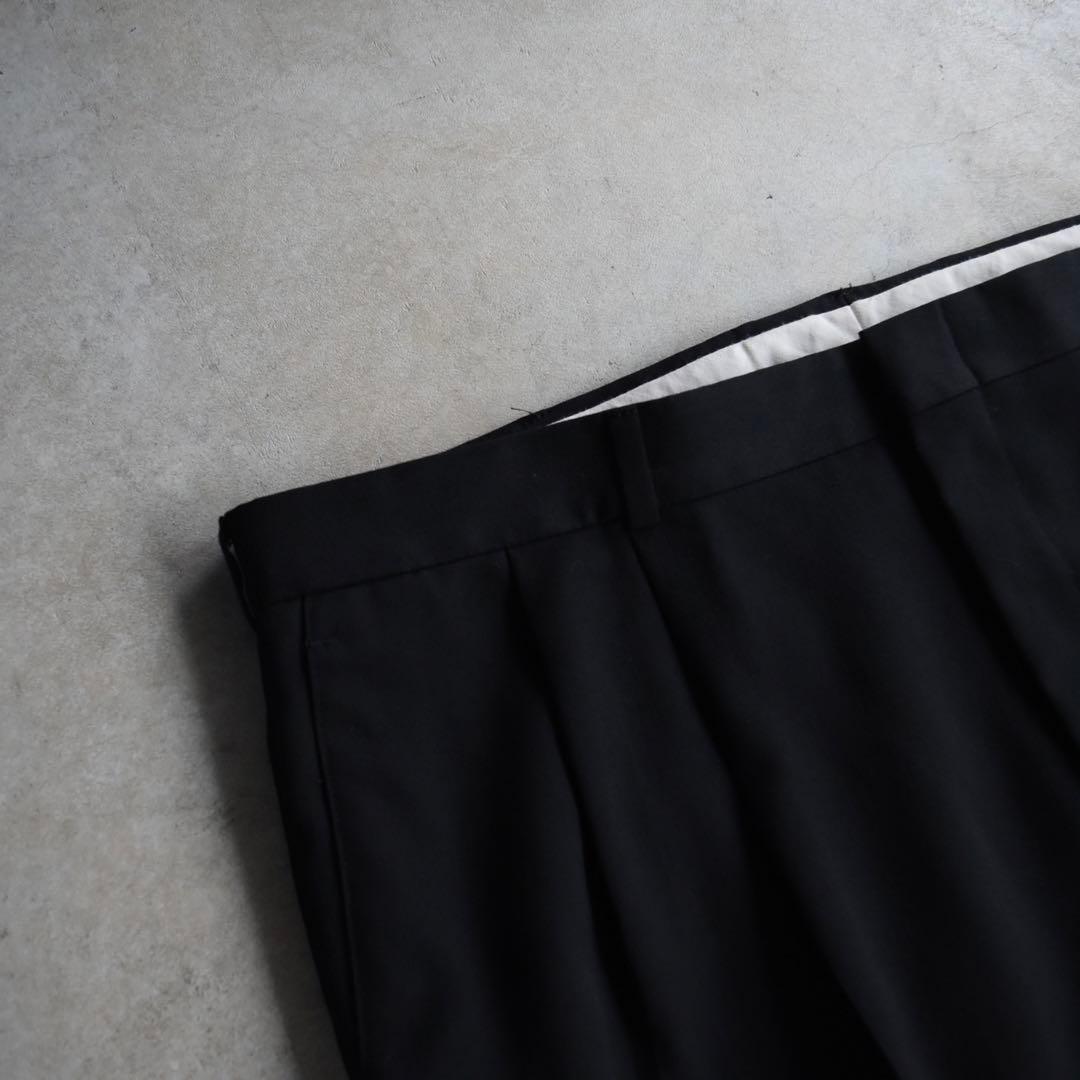 00s SLATES スレイツ ツータックスラックス 黒ブラック W40 L30