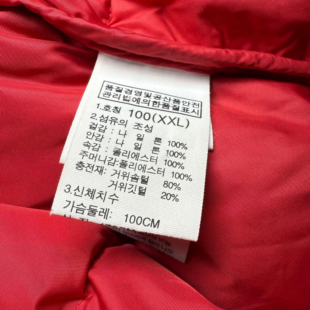ノースフェイス ダウンジャケット レッドキッズ XXL