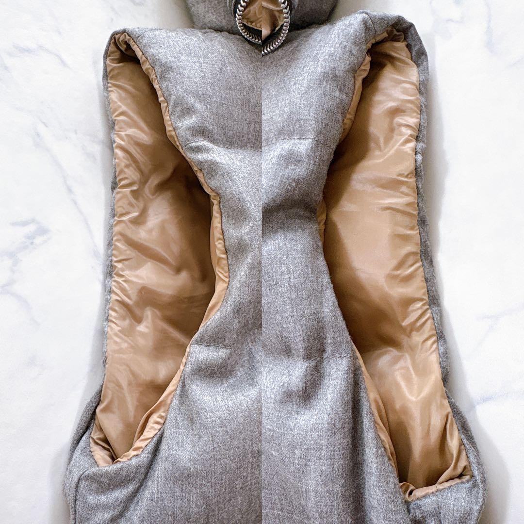 【美品】デュベティカ FEBEDUEウール ダウン ベスト 40 大きめ グレー