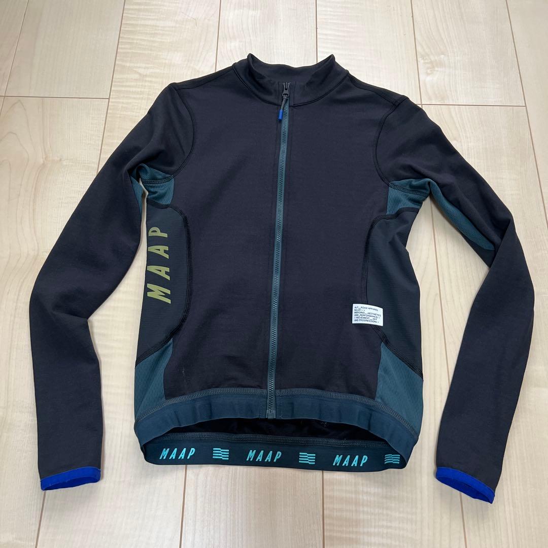  サイクルジャージ 裏起毛 ブラック/ブルー ロング レディース