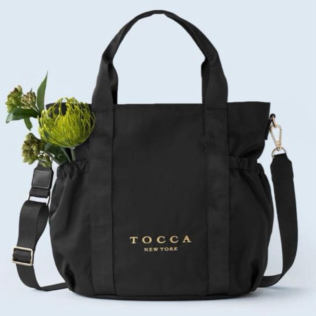 【美品】TOCCA SANA SIDEPOCKET TOTE 2way 黒