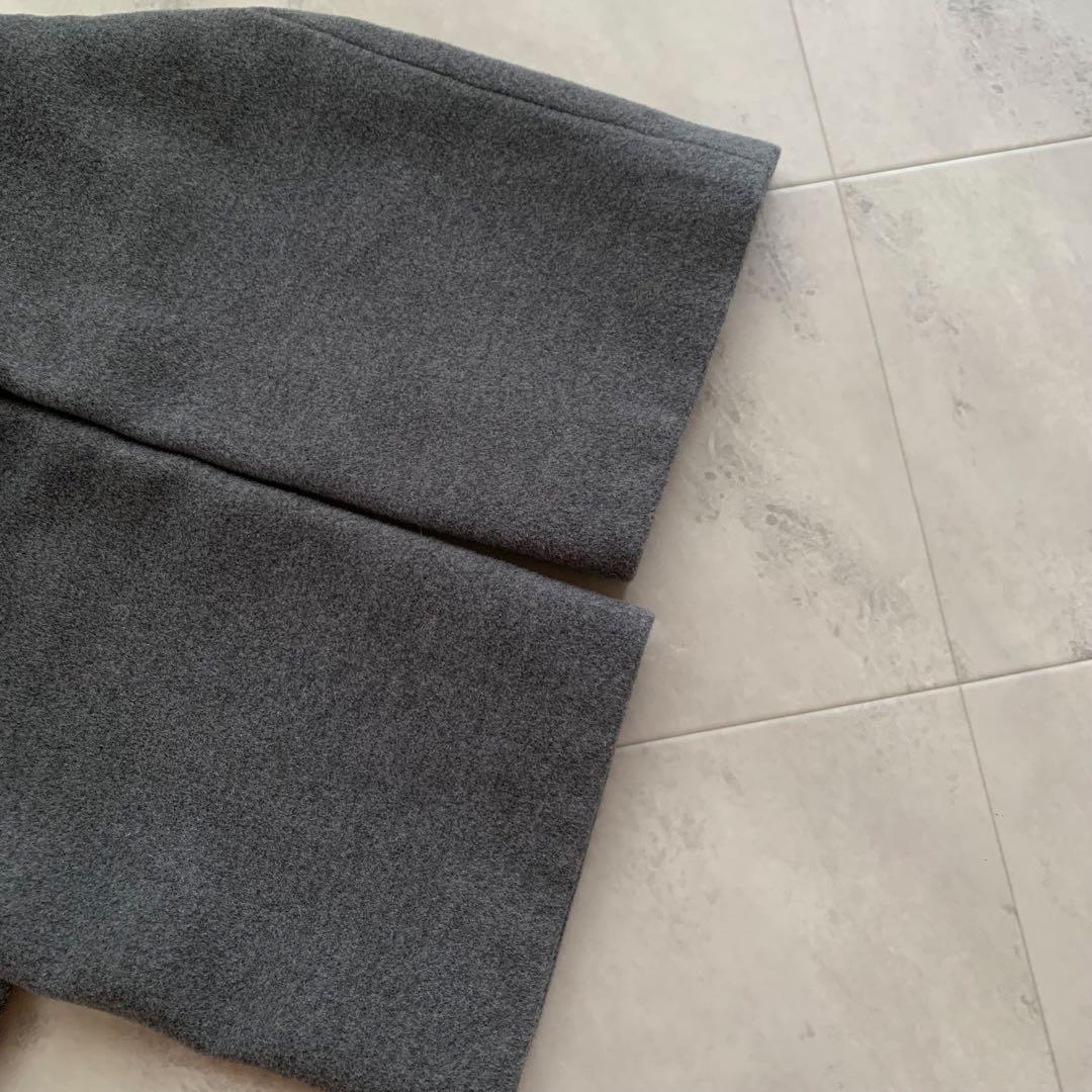 近年♡美品♡ルネ アンゴラ混 ポンチョ ショートコート グレー 34