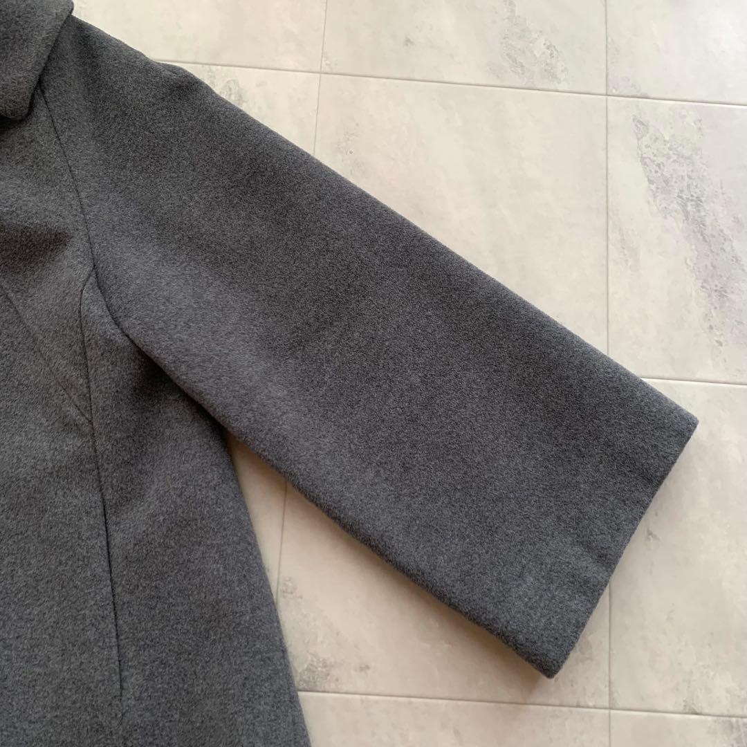 近年♡美品♡ルネ アンゴラ混 ポンチョ ショートコート グレー 34