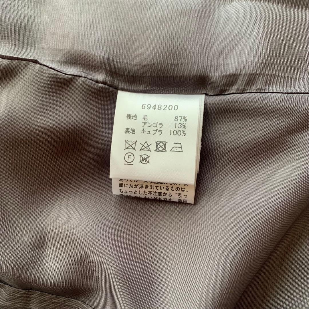 近年♡美品♡ルネ アンゴラ混 ポンチョ ショートコート グレー 34