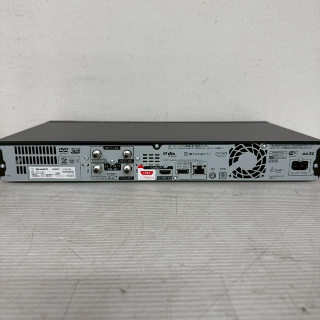 【SHARP】 シャープ 4Kレコーダー 4B-C10BT3 A0781
