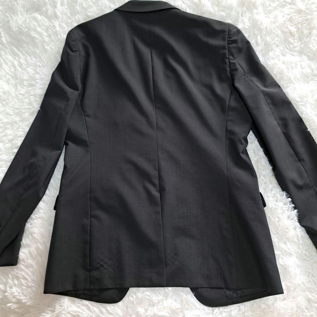 スーツセレクト【美品】 3ピーススーツ A6 リバーシブルベスト 黒系 ウール混