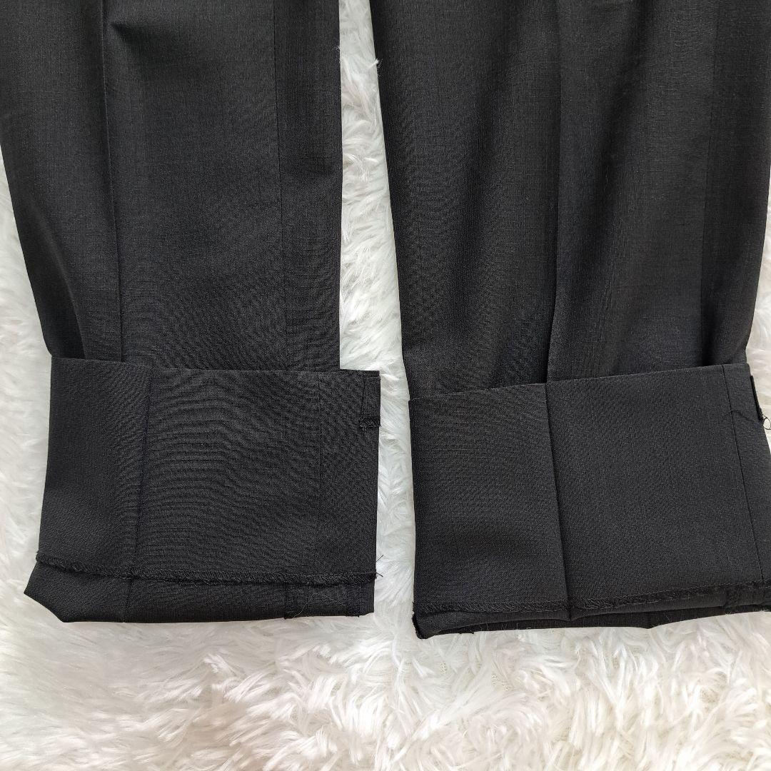 スーツセレクト【美品】 3ピーススーツ A6 リバーシブルベスト 黒系 ウール混
