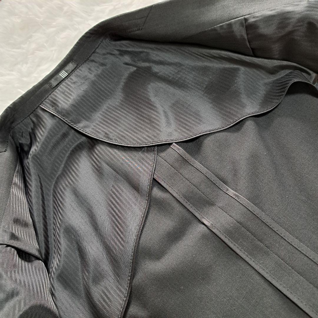 スーツセレクト【美品】 3ピーススーツ A6 リバーシブルベスト 黒系 ウール混