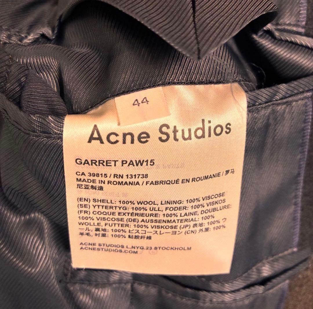 Acne Studios ブラック チェスターコート Garret 44