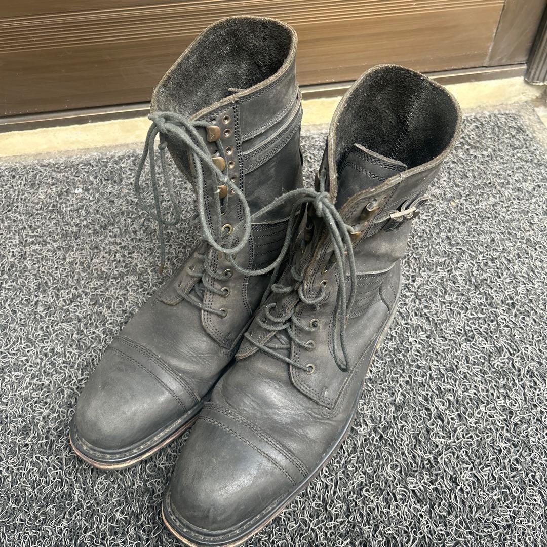 GOA レースアップブーツ 本革 イタリア製ソール 約28cm ブラック