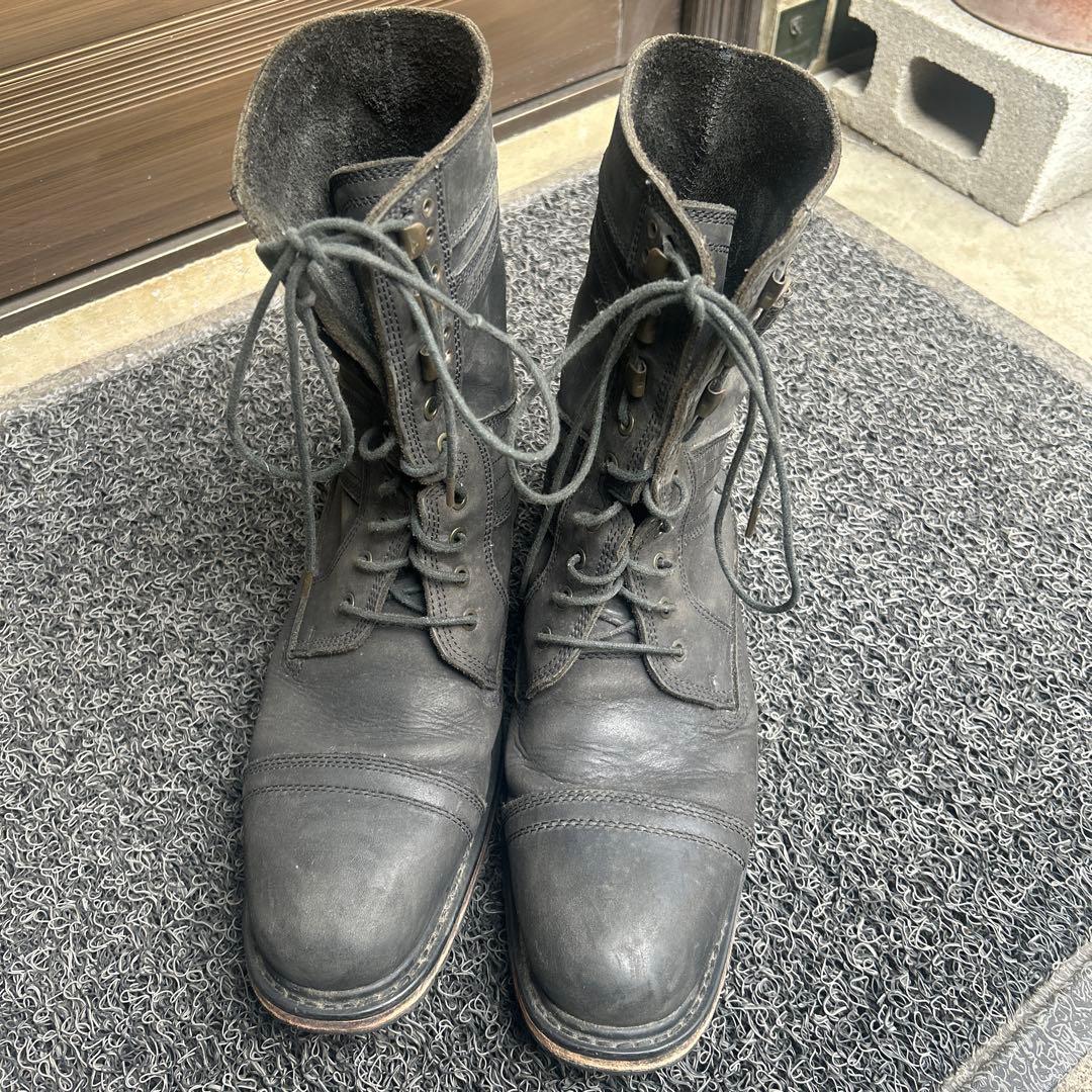 GOA レースアップブーツ 本革 イタリア製ソール 約28cm ブラック