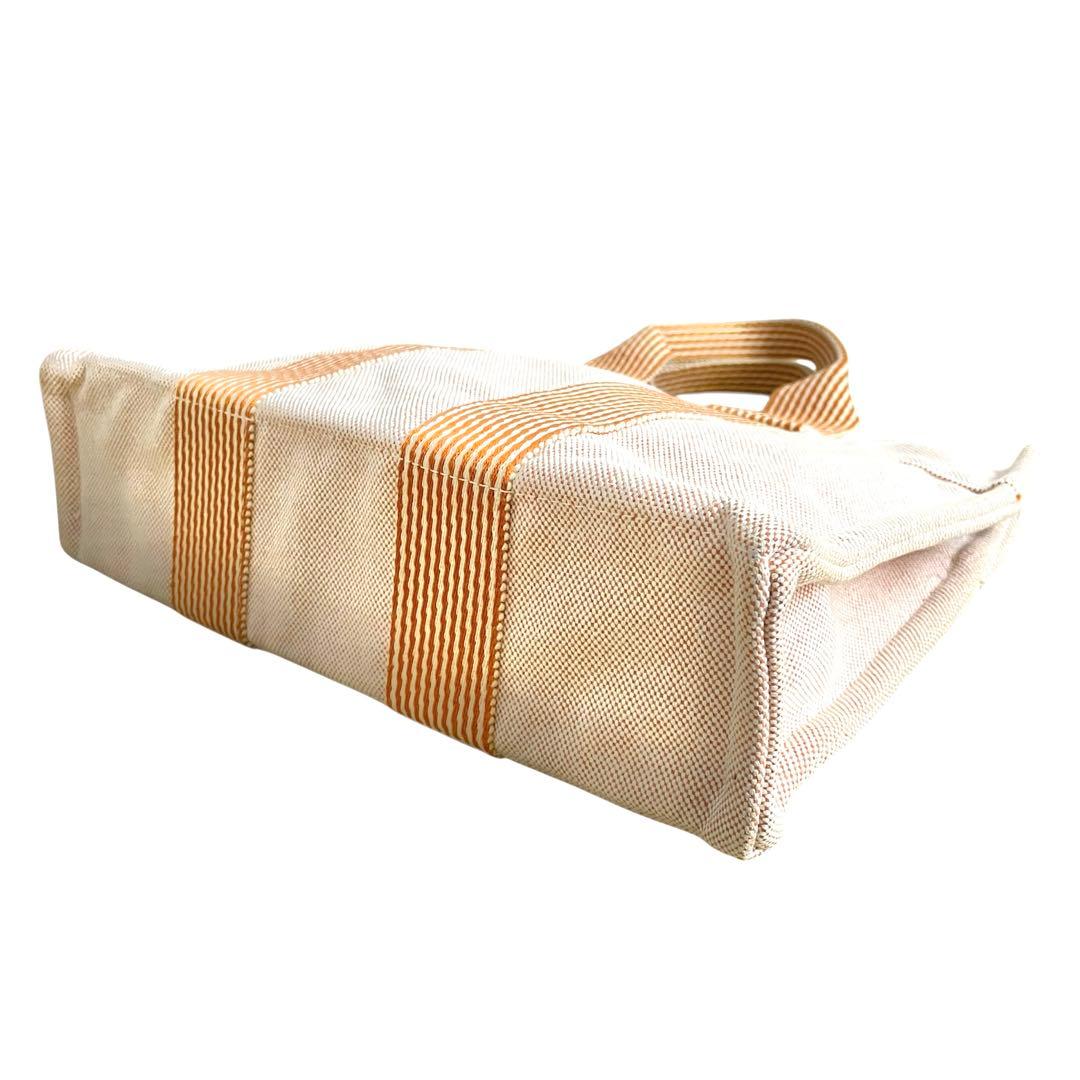 【未使用級】エルメス/ニューフールトゥPM/ハンドバッグ/キャンバス/オレンジ