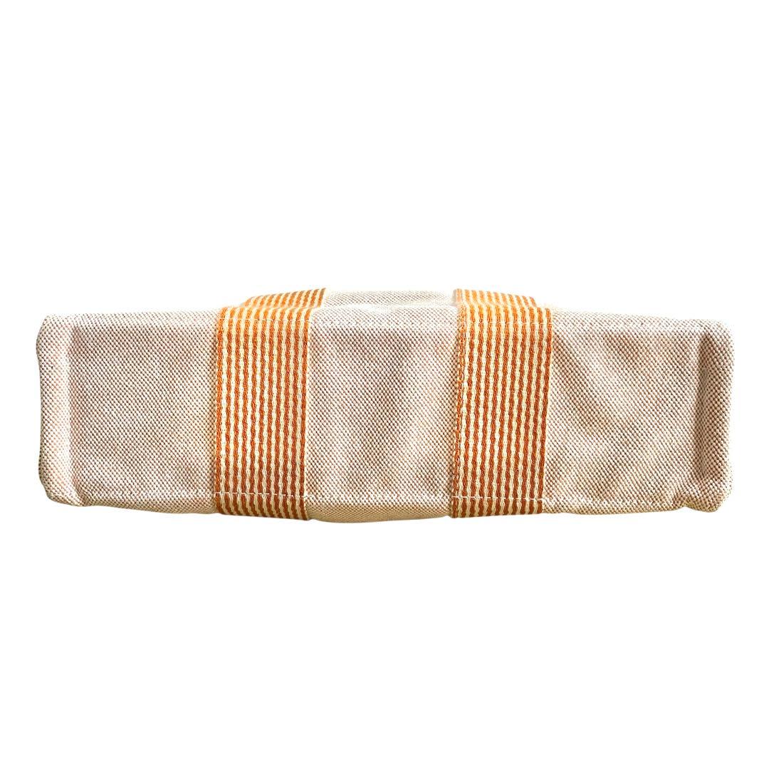 【未使用級】エルメス/ニューフールトゥPM/ハンドバッグ/キャンバス/オレンジ