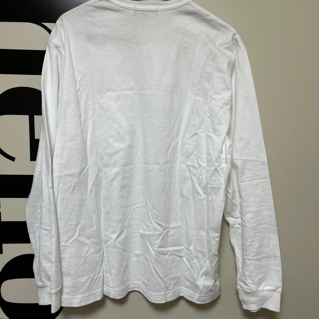 新品 コムデギャルソンオム　ロンT 白 サイズL