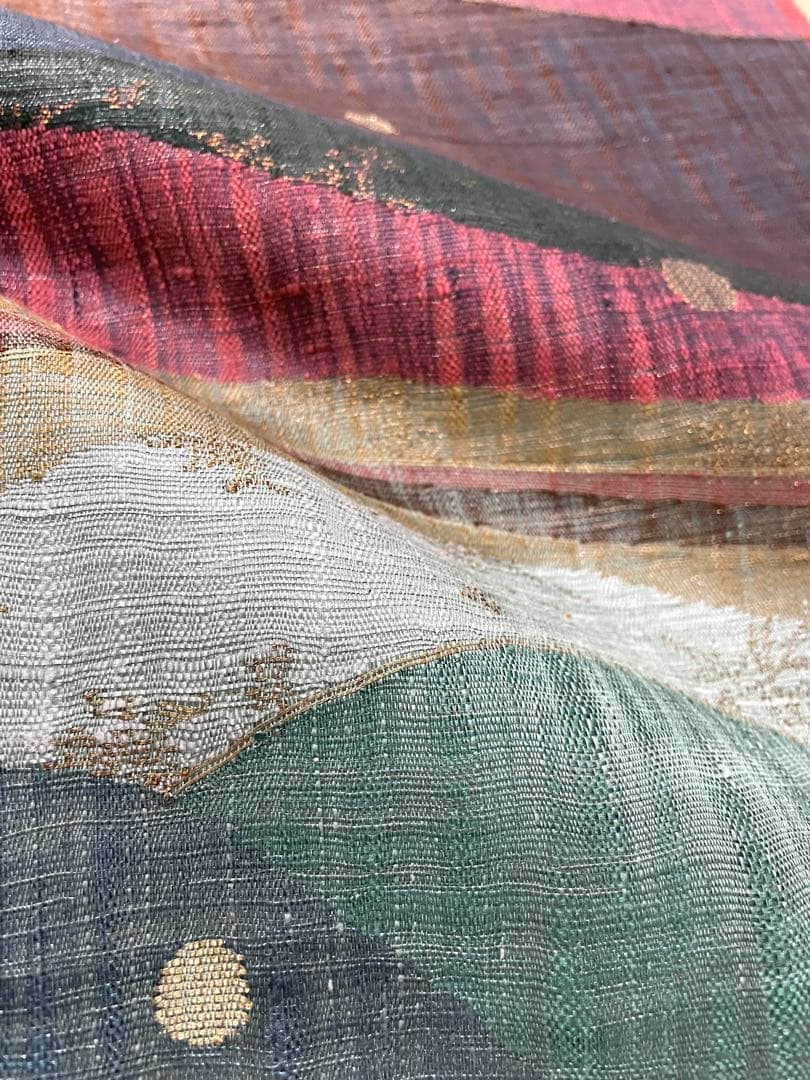 未使用 渡文 リバーシブル すくい織 袋帯