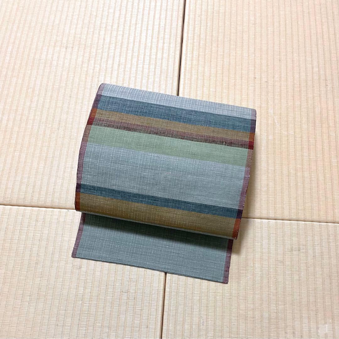 未使用 渡文 リバーシブル すくい織 袋帯