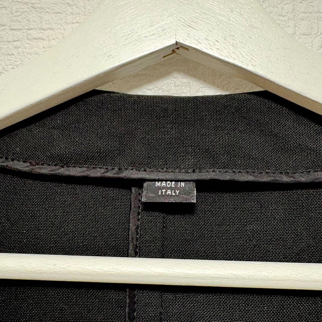 90s/ヘルムートラング本人期/ノーカラー/フラップコート/黒/44