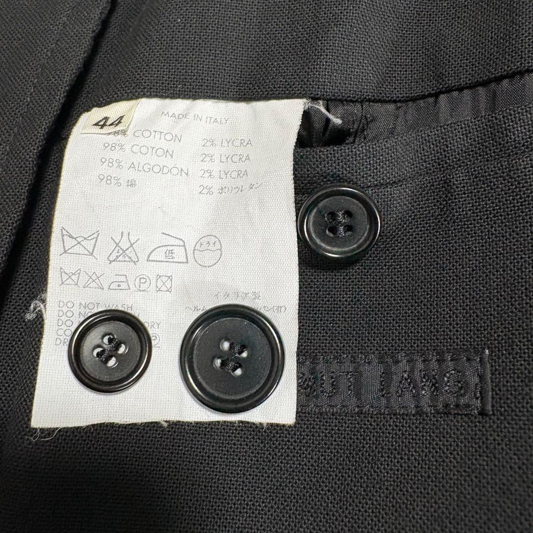 90s/ヘルムートラング本人期/ノーカラー/フラップコート/黒/44