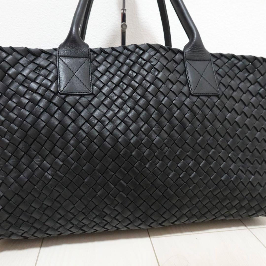 ボッテガヴェネタ　カバ　MM トートバッグ　ビジネスバッグ　黒　イントレチャート