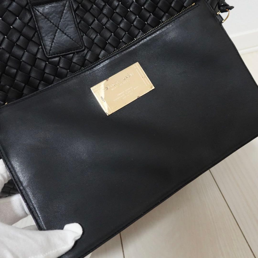 ボッテガヴェネタ　カバ　MM トートバッグ　ビジネスバッグ　黒　イントレチャート