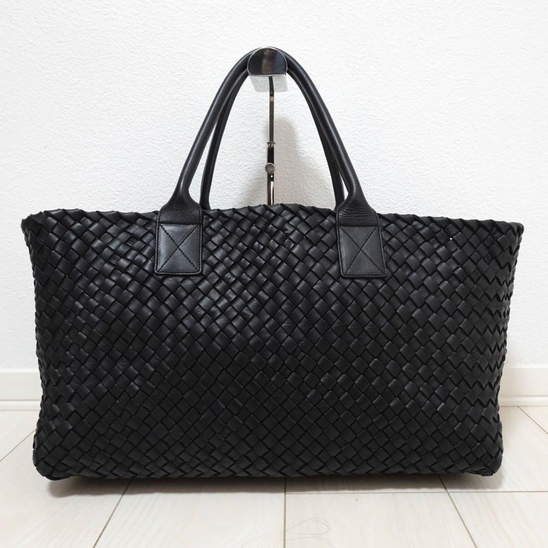 ボッテガヴェネタ　カバ　MM トートバッグ　ビジネスバッグ　黒　イントレチャート