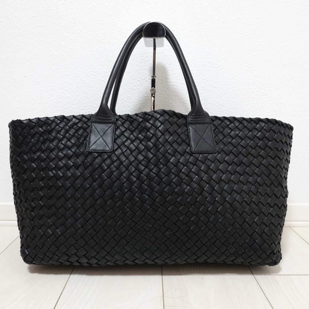 ボッテガヴェネタ　カバ　MM トートバッグ　ビジネスバッグ　黒　イントレチャート